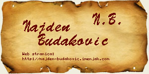 Najden Budaković vizit kartica